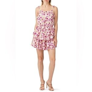 Misa Los Angeles Eliana Floral Flounce Dress 🌺 Medium
